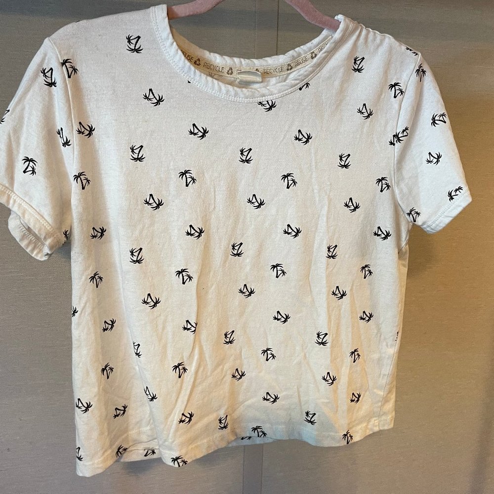 Recycled Threads Cropped Palm Tree t-shirt